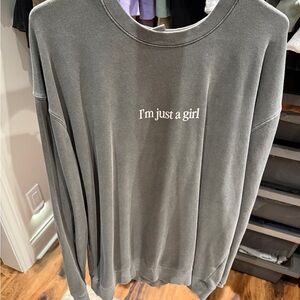Women's Gray Sweater - I'm Just a Girl